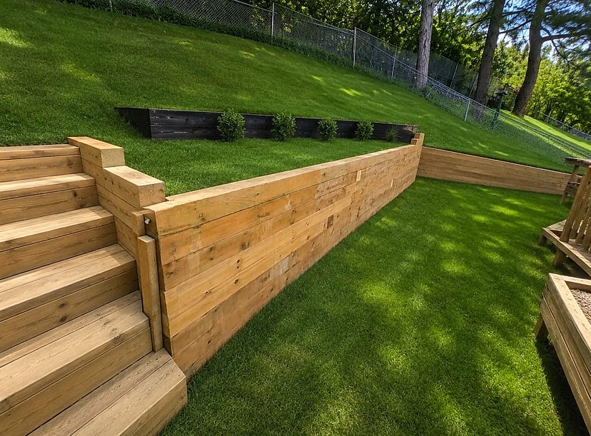 Timber Retaining Wall — Newmarket