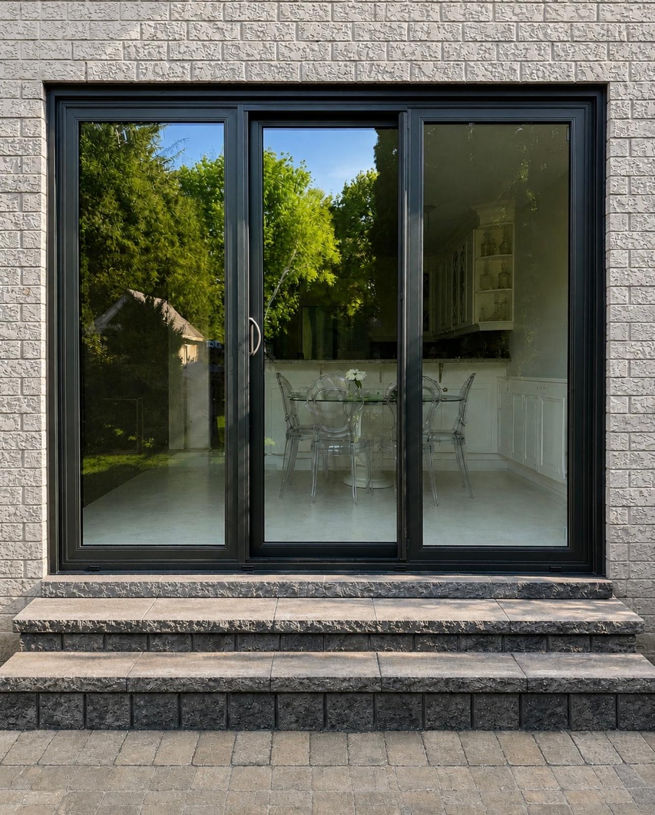 Backyard Walkout — Steps & Entrances project in Vaughan by A-Z Landscaping