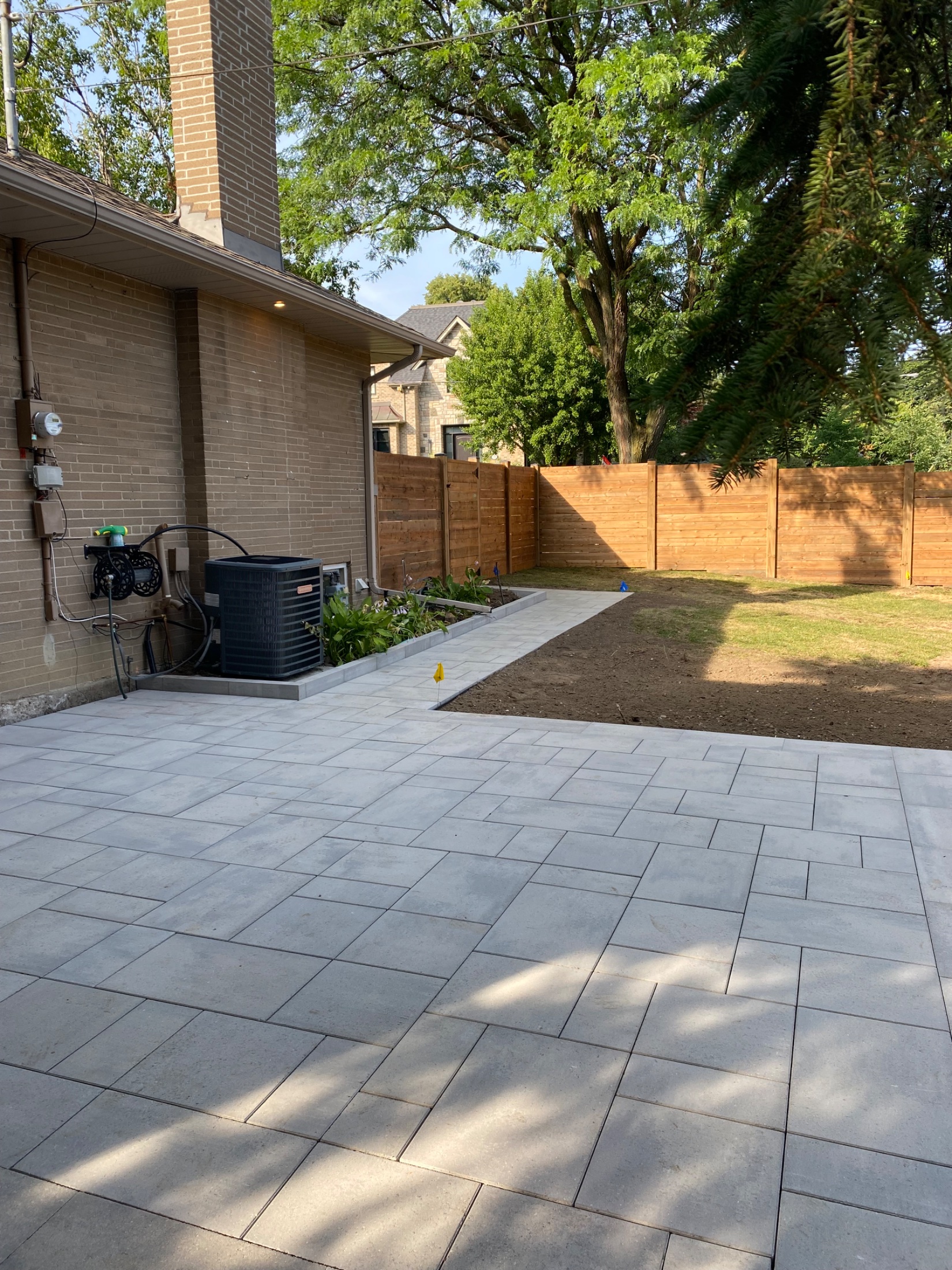 Garden Edge Patio — Interlocking & Patios project in Etobicoke by A-Z Landscaping