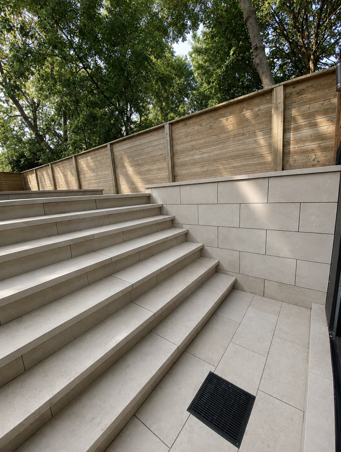 Grand Porcelain Steps — Steps & Entrances project in North York by A-Z Landscaping