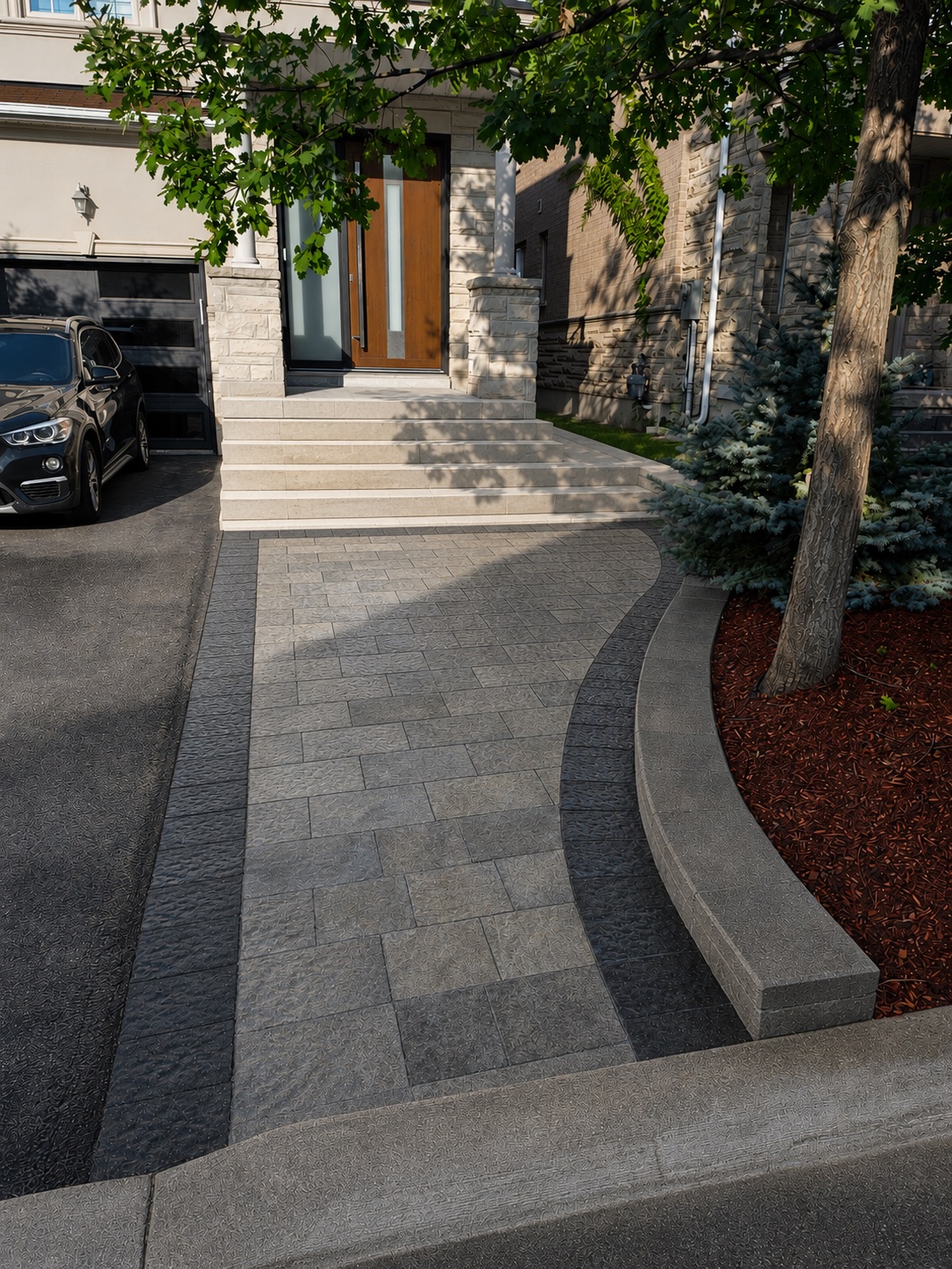 Interlock Driveway Extension — Interlocking & Patios project in Thornhill by A-Z Landscaping