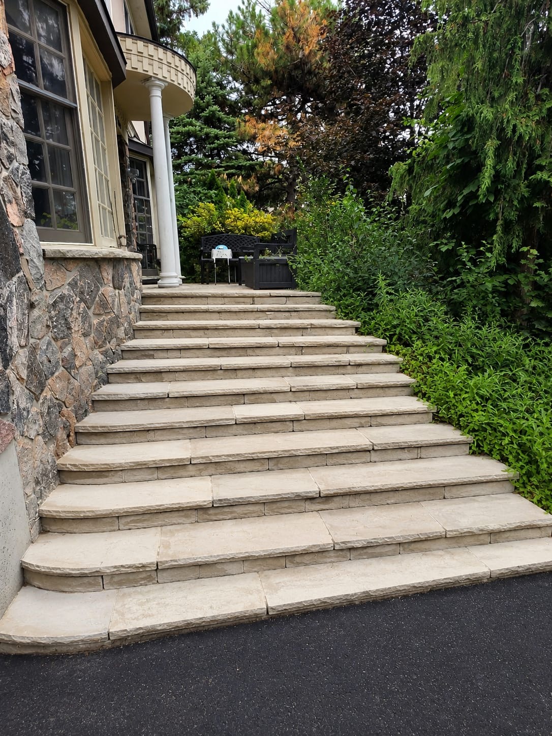 Natural Stone Steps Installation — Steps & Entrances project in Markham by A-Z Landscaping